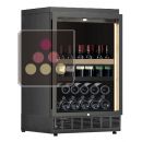 Built-in single temperature wine cabinet for wine storage or service with a sliding shelf for standing bottles ACI-CME1200TE