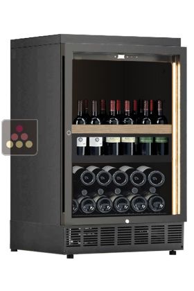 Cave à vin enchassable mono-température service ou conservation avec tiroir coulissant pour bouteilles debout