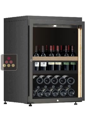 Cave à vin mono-température service ou conservation avec tiroir coulissant pour bouteilles debout