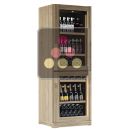 Dual temperature wine cabinet for service and/or storage - Combined bottle display ACI-CWM1600M
