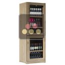 Freestanding dual temperature wine service cabinet - Standing bottles ACI-CWM1600V
