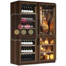 Combination of 2 wine cabinets, a cheese and cured meat cabinet - Inclined bottle display ACI-CEW2671P