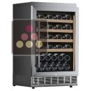 Built-in single temperature wine cabinet for wine storage or service - Stainless steel front - Sliding shelves ACI-CFI1200CE