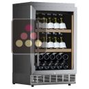 Built-in single temperature wine cabinet for wine storage or service - Stainless steel front - Inclined bottles ACI-CFI1200PE