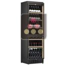 Dual temperatures built-in wine cabinet - Sliding tray for standing bottles ACI-CME1601TE