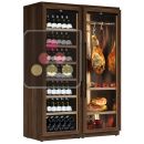 Combination of a wine cabinet and a cured meat cabinet - Inclined bottle display ACI-CEW2570P