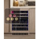 Dual temperature built in wine cabinet for storage and/or service - Push open door and customizable front ACI-CHA529FE