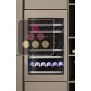 Dual temperature built in wine cabinet for service or aging self-ventilated with a customizable front ACI-CHA547FE