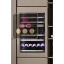 Dual temperature built in wine cabinet for service or aging self-ventilated with a customizable front ACI-CHA547FE