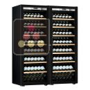Combination of 2 single temperature wine ageing or service cabinet - Full Glass door - Inclined bottles ACI-TRT710FP2