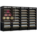 Combination of a 4 single temperature ageing or service wine cabinets - Full Glass door - Inclined bottles ACI-TRT821FP