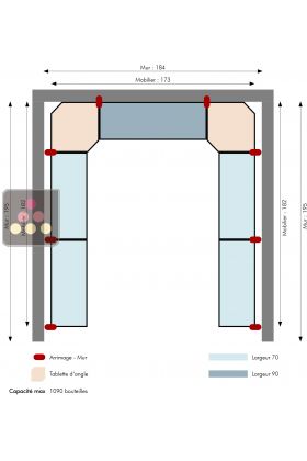 Aménagement de cave en métal pour 1090 bouteilles - Fabrication spécifique - Essentiel system