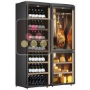 Combination of a wine cabinet and a cured meat and cheese cabinet - Inclined bottle display ACI-CMB2670P