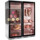 Combination of 2 refrigerated display cabinets for meat maturation and cold cuts - Depth 700mm ACI-GEM723X