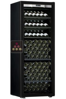 Cave à vin Mono-Température de vieillissement ou de service - Equipement présentation/stockage - Porte Full Glass - Design all black