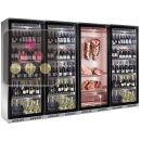 Combination of 3 refrigerated display cabinets for wine and 1 for meat maturation ACI-GEM744