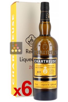 Sélection de 6  bouteilles Chartreuse Reine des liqueurs 2010-11-12-13-21 et 2022