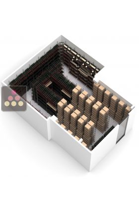 Aménagement de cave en métal pour 13790 bouteilles - Fabrication spécifique - Essentiel System - H=245cm