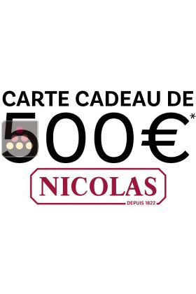 Carte Cadeau NICOLAS 500€ du 30/04/2024 au 07/05/2024 suivant conditions