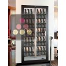 Vitrine à vin encastrable multi-températures de service et de conservation - Usage pro - P36cm - Bouteilles inclinées ACI-TBH16000PE