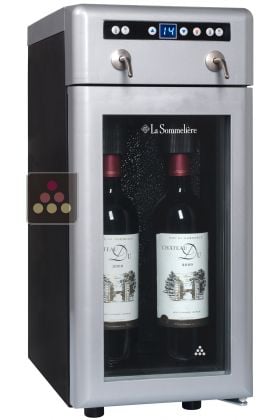 Distributeur de vin au verre 1 température 2 bouteilles avec système de conservation