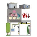Climatiseur de cave 2200W - Évaporateur gainable - Condensation à eau - Froid, humidification et chauffage ACI-FRX5122W