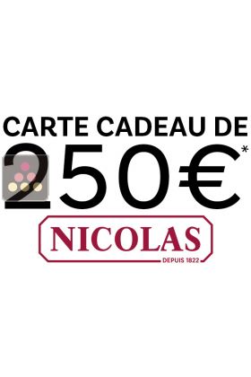 Carte Cadeau NICOLAS 250€ du 18/08/2023 au 15/10/2023 suivant conditions