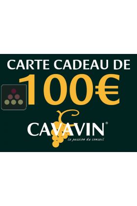 Carte Cadeau CAVAVIN 100€ du 04/04/2025 au 31/05/2025 suivant conditions