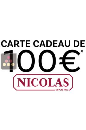 Carte Cadeau NICOLAS 100€ du 18/08/2023 au 15/10/2023 suivant conditions