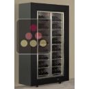 Professional multi-temperature wine display cabinet - Inclined bottles - Flat frame ACI-PAR17000P