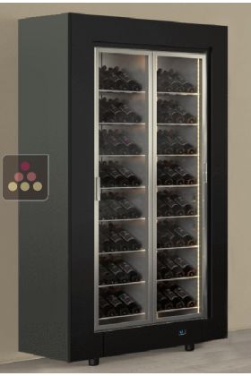 Vitrine à vin multi-températures - Pose libre - Usage pro - Bouteilles inclinées - Cadre droit