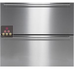 Kit de 2 façades inox de portes habillable pour réfrigérateur à tiroir NORCOOL