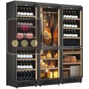 Built-in 6-temperature combination: 3 wine cellars for serving or storage, 1 cured meat cellar, 1 cheese cellar and 1 cigar cellar ACI-CME3673PE