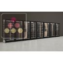 Combiné de 8 vitrines à vin multi-températures - Usage pro - 3 côtés vitrés - Habillage magnétique interchangeable ACI-TMR86000M