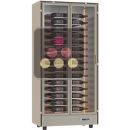 Multi-temperature wine display cabinet - Freestanding or built in - Horizontal bottles - Without cladding ACI-HMDR16001