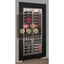 Built-in multi-temperature wine display cabinet for storage or service - 36cm deep - Mixed shelves - Flat frame ACI-HMDH17001ME