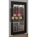 Vitrine à vin encastrable multi-températures de service et de conservation - P36cm - Équipement mixte - Cadre droit ACI-HMDH17001ME