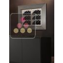 Built-in multi-temperature wine display cabinet - Inclined presentation - Flat frame ACI-HMDR13000PE
