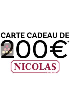 Carte Cadeau NICOLAS 200€ du 17/11/2023 au 27/11/2023 suivant conditions