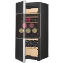 Cave à vin Multi-Usages de vieillissement, de service des vins frais et de chambrage des vins rouges - 3 températures - Equipement stockage/coulissant - Charnières à gauche ACI-ART212MG