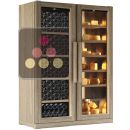 Combination of a mono-temperature wine cabinet and a cheese cabinet - Storage equipment ACI-CWM2570S