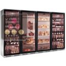 Combination of 4 refrigerated display cabinets for wine, cold cuts and cheese ACI-GEM745