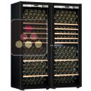 Combination of 2 single temperature wine ageing or service cabinet - Full Glass door - Mixt equipment ACI-TRT711FM4