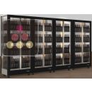 Combination of 4 professional multi-purpose wine display cabinet - 4 glazed sides - Interchangeable magnetic cover ACI-TMR46000VI
