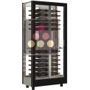 Multi-temperature wine display cabinet for storage and service - 4 glazed sides - Mixed shelves ACI-HTCR16900MI