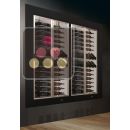 Built-in combination of two professional multi-temperature wine display cabinets - Mixt equipment - Flat frame ACI-PAR27007ME