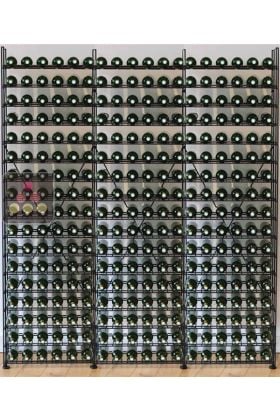 Rangements modulaires métalliques pour 252 bouteilles