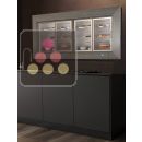 Built-in combination of 2 multi-temperature wine display cabinets - 36cm deep - Standing bottles - Flat frame ACI-PAH23500E