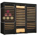 Combination of two ageing wine cabinet and one multipurpose wine cabinet - Sliding shelves ACI-ART260TC