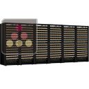 Combiné de 6 caves à vin mono-température de vieillissement ou de service - Porte Full Glass - Clayettes coulissantes ACI-TRT66000FC